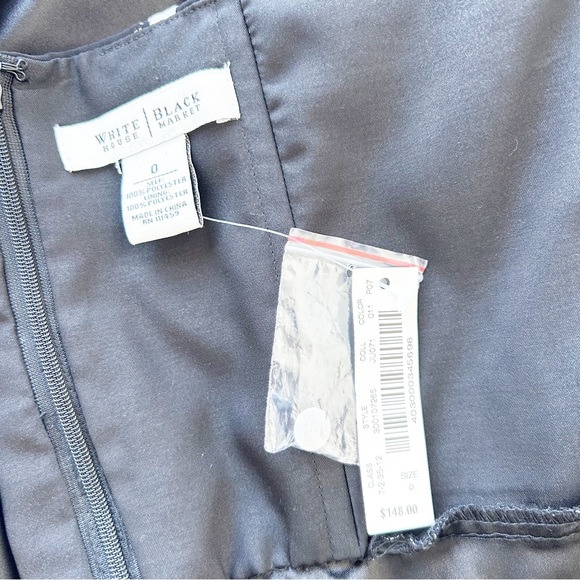 NEW White House Black Market Tropical Halter Chiffon Dress Size 0 - Picture 5 of 7